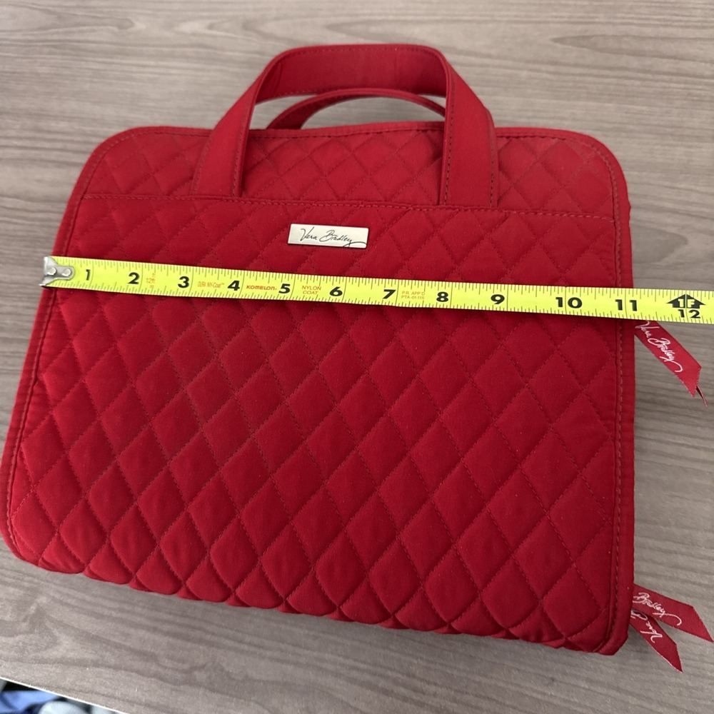 Vera Bradley Hanging Jewelry Organizer Travel Makeup Red Quilted Case Fold-up - Picture 7 of 11